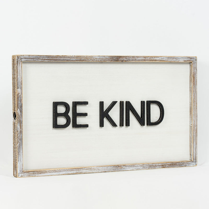 Reversible Be Kind and Tree Wood Sign