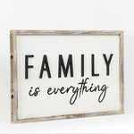Reversible Christmas and Family Wood Sign
