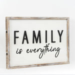 Reversible Christmas and Family Wood Sign
