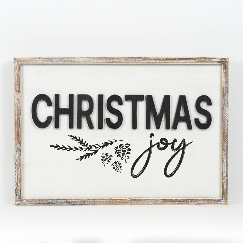 Reversible Christmas and Family Wood Sign