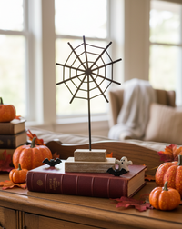 Metal Spiderweb On Stand