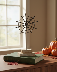 Metal Spiderweb On Stand
