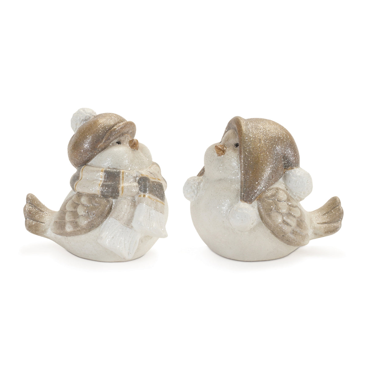Bronze and Silver Chubby Winter Bird
