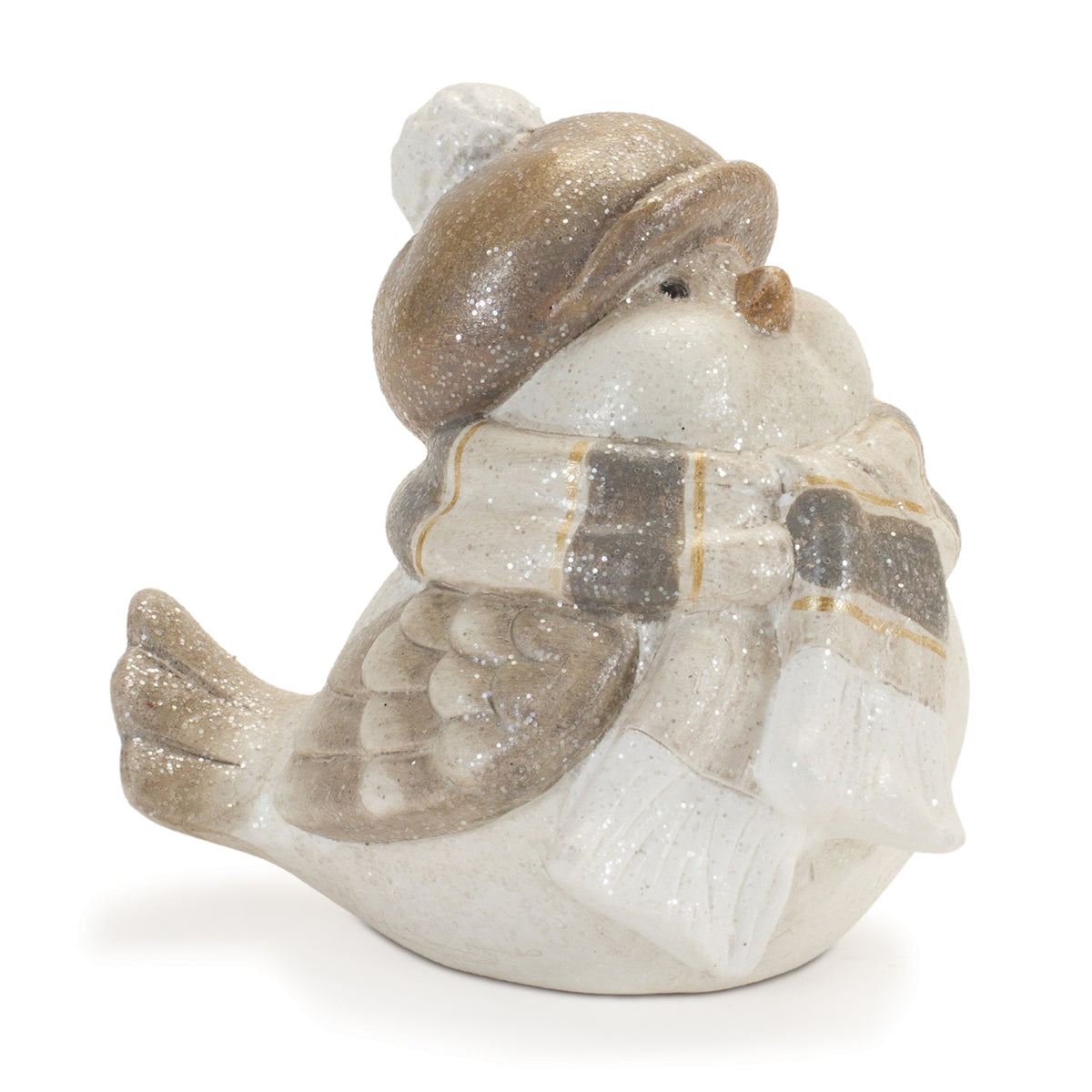 Bronze and Silver Chubby Winter Bird