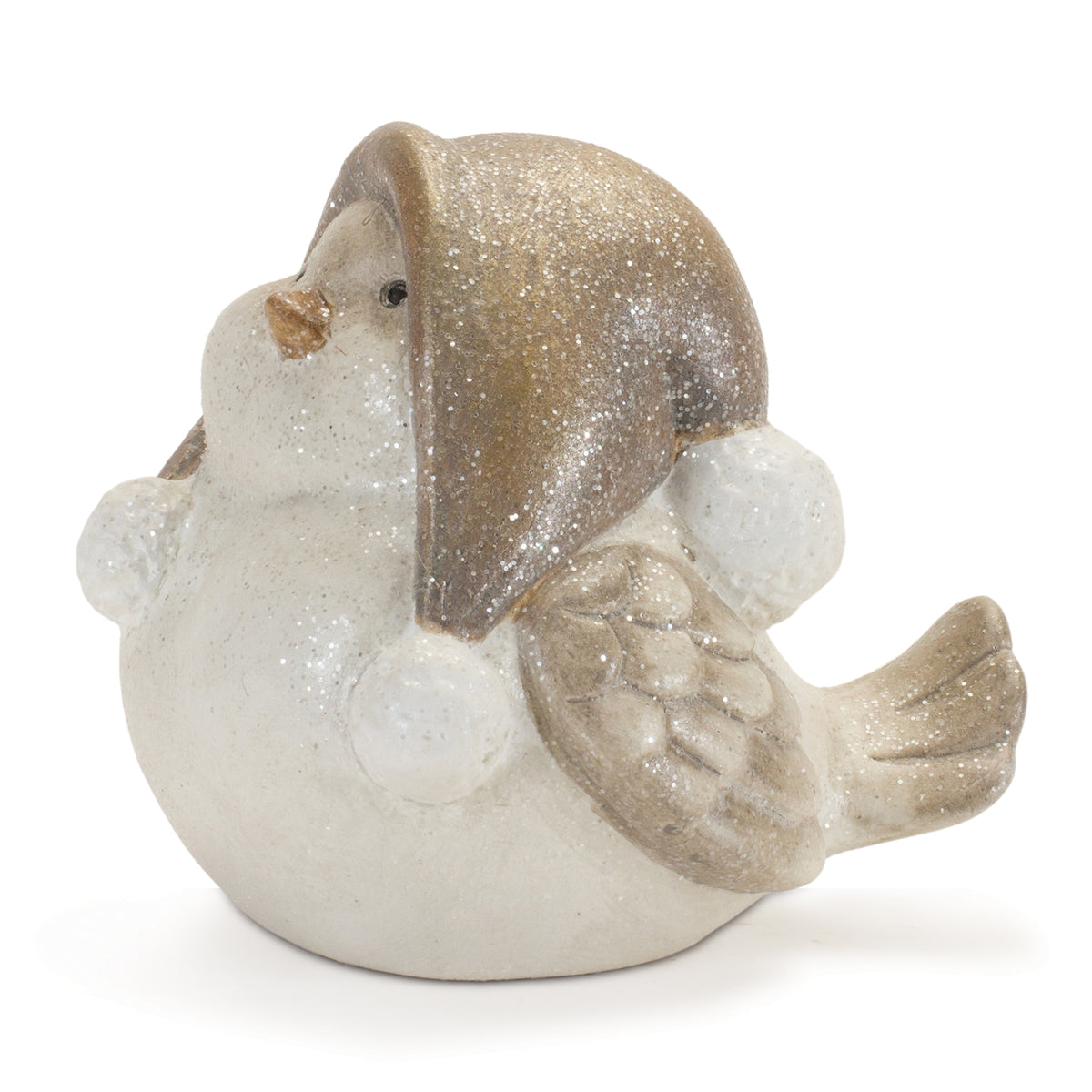 Bronze and Silver Chubby Winter Bird