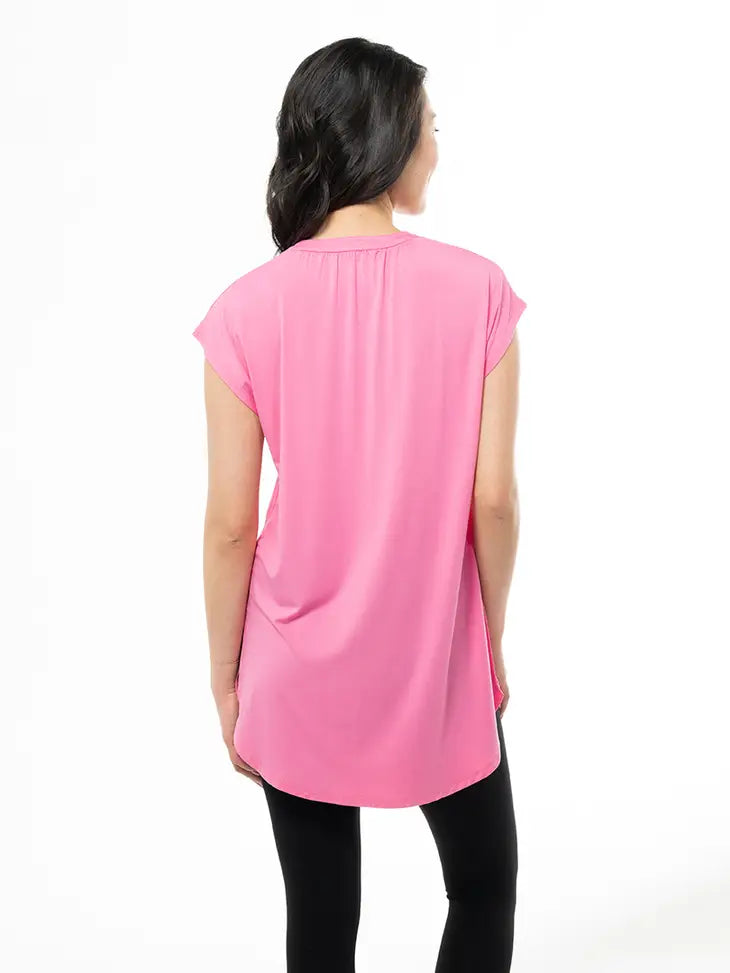 Sleeveless Wild Orchid Bamboo Tunic