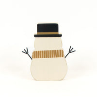 Chunky Wood Snowman Sitter