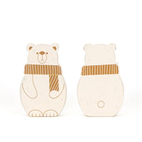 Chunky Wood Polar Bear Sitter Double Sided