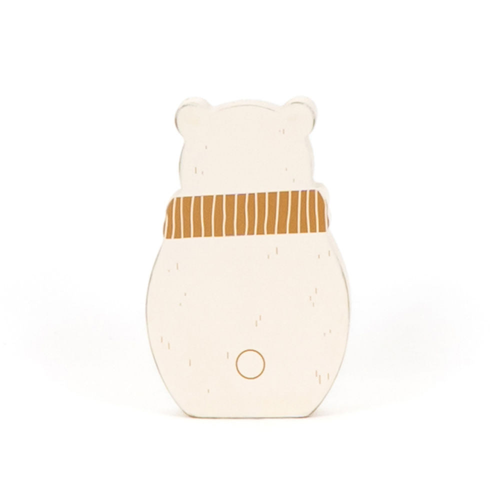 Chunky Wood Polar Bear Sitter Double Sided