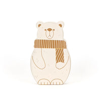 Chunky Wood Polar Bear Sitter Double Sided