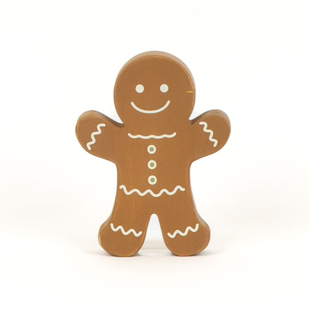 Chunky Wood Gingerbread Sitter Double Sided