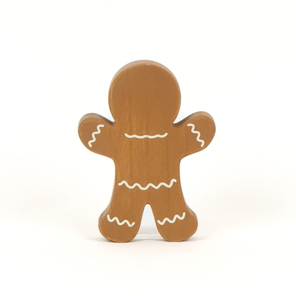 Chunky Wood Gingerbread Sitter Double Sided