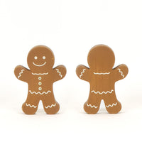 Chunky Wood Gingerbread Sitter Double Sided