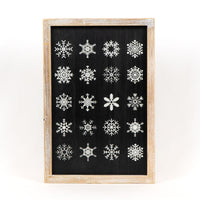 Reversible Snowflake and Wildflower Wood Sign
