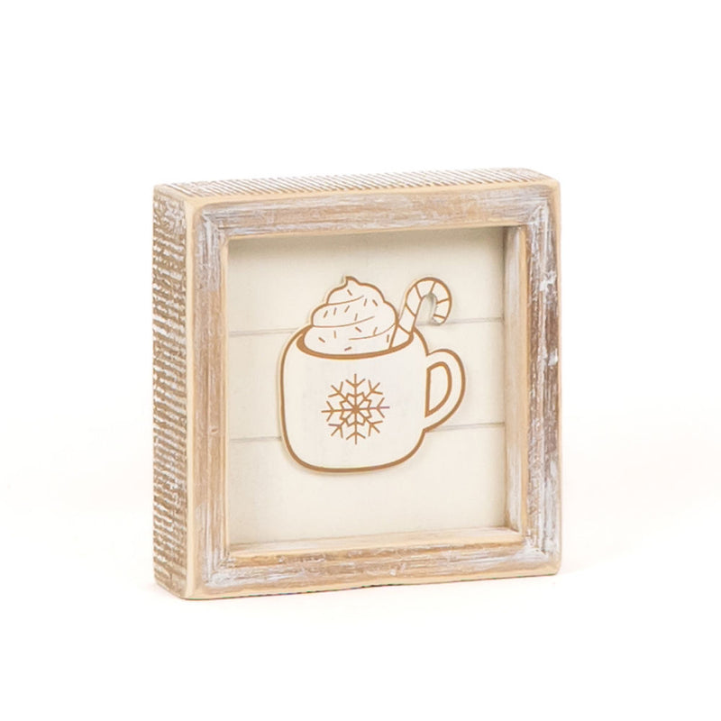 Reversible Mug and Leaf Wood Sign