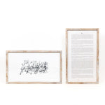 Reversible Santa Sleigh and Inspirational Quotes Wood Sign