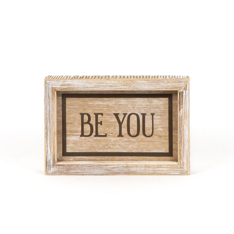 Reversible Believe and Be You Wood Sign