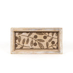Reversible Natural Snowflakes and Leaf Stems Wood Sign