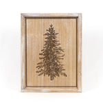 Reversible Natural Santa and Tree Wood Sign
