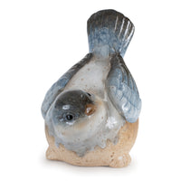 Mottled Blue Ceramic Bird