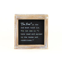 Reversible Common Sense and Fine Wood Sign