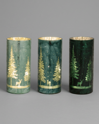Evergreen Forest Winter LED Cylinder