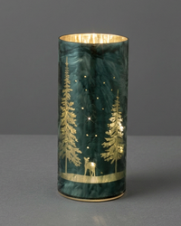 Evergreen Forest Winter LED Cylinder