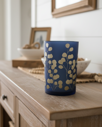 Blue Eucalyptus Glass Candle Holder