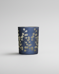 Blue Eucalyptus Glass Candle Holder