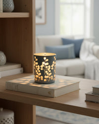 Blue Eucalyptus Glass Candle Holder