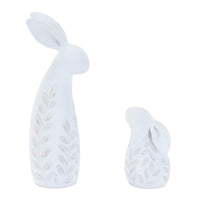Fern Design Botanical Resin Bunny