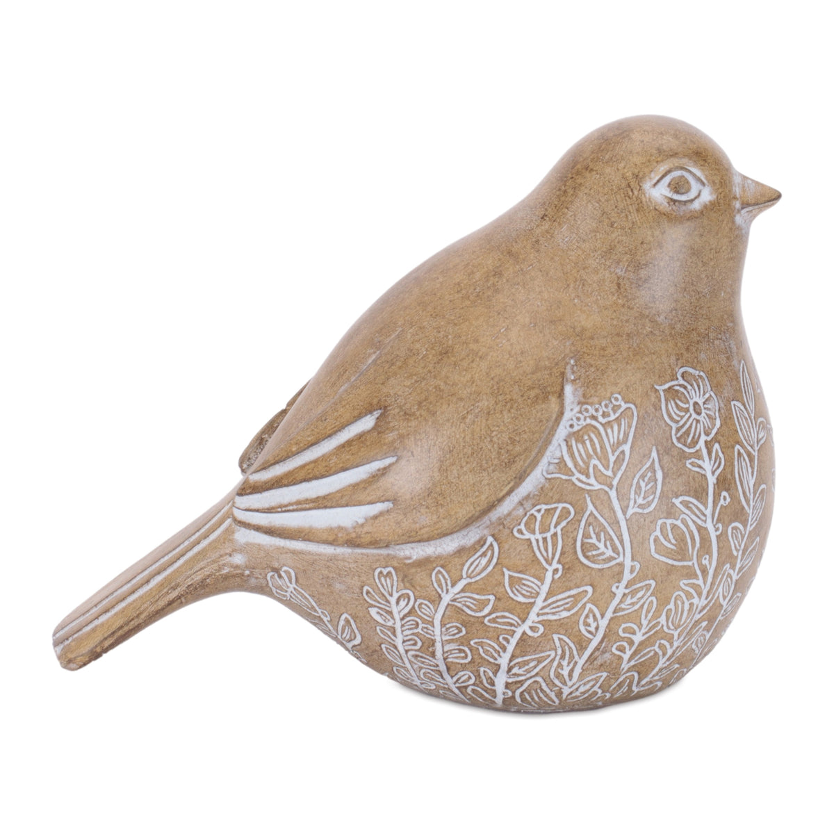 Brown Resin Botanical Bird