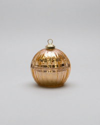 Glass LED Ornament Candle Gold