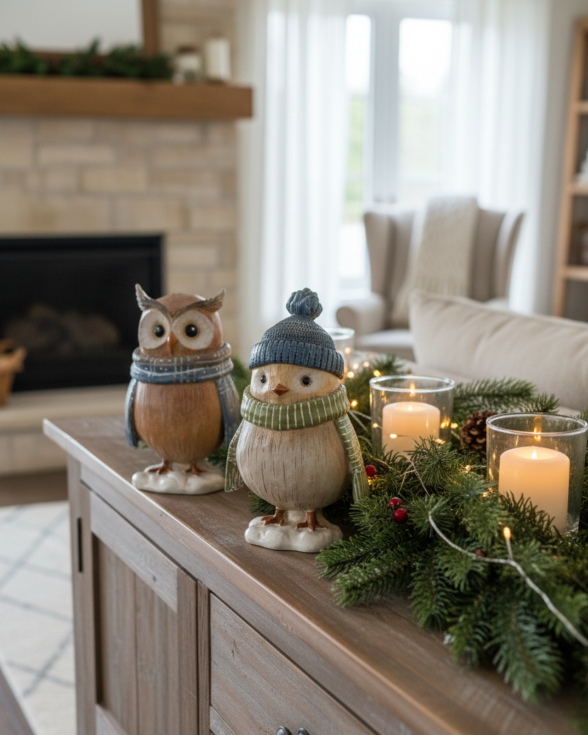 Resin Winter Feathered Friend