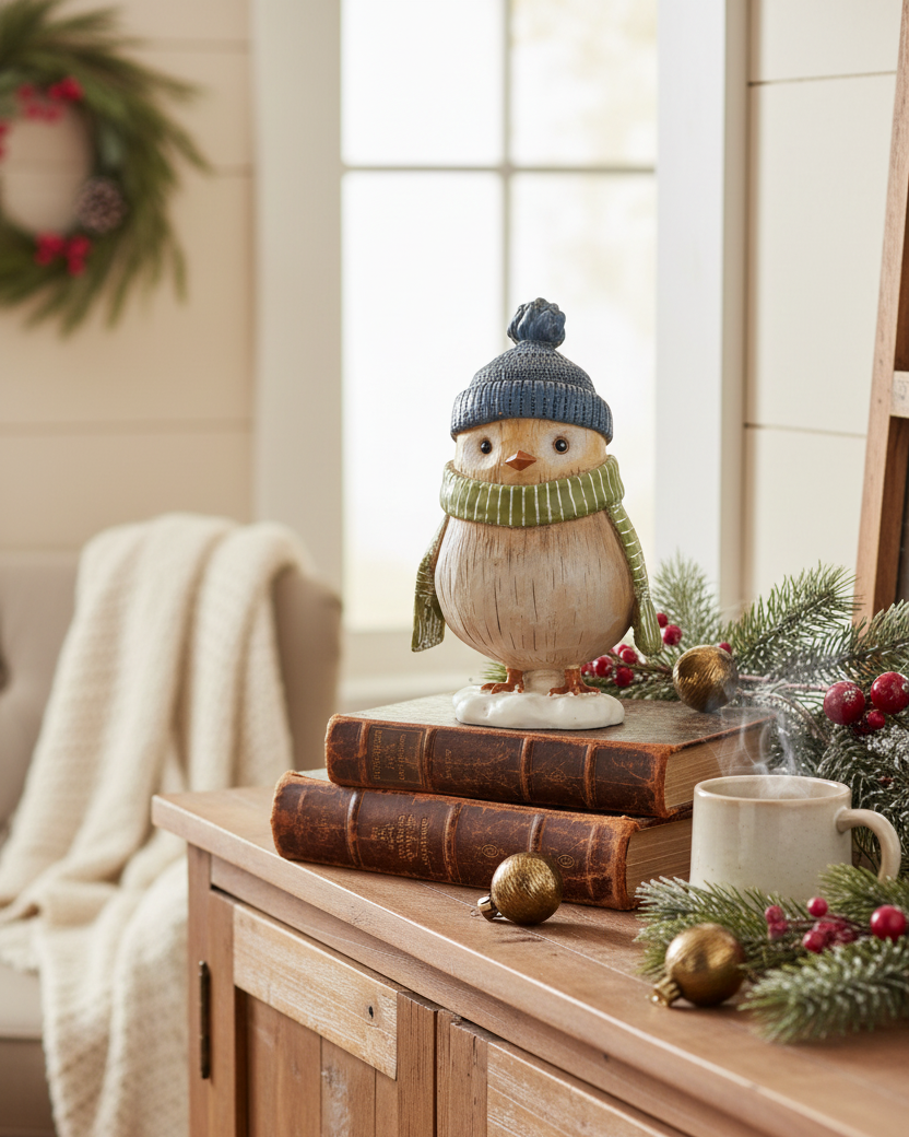 Resin Winter Feathered Friend