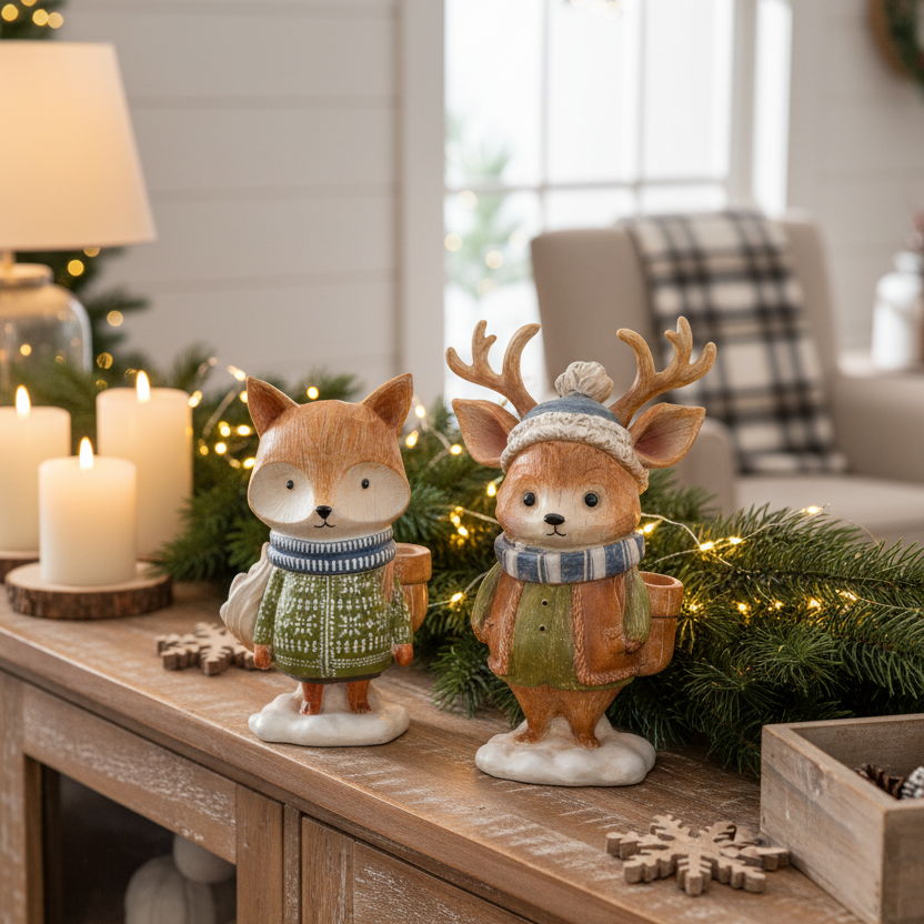 Resin Winter Forest Friend