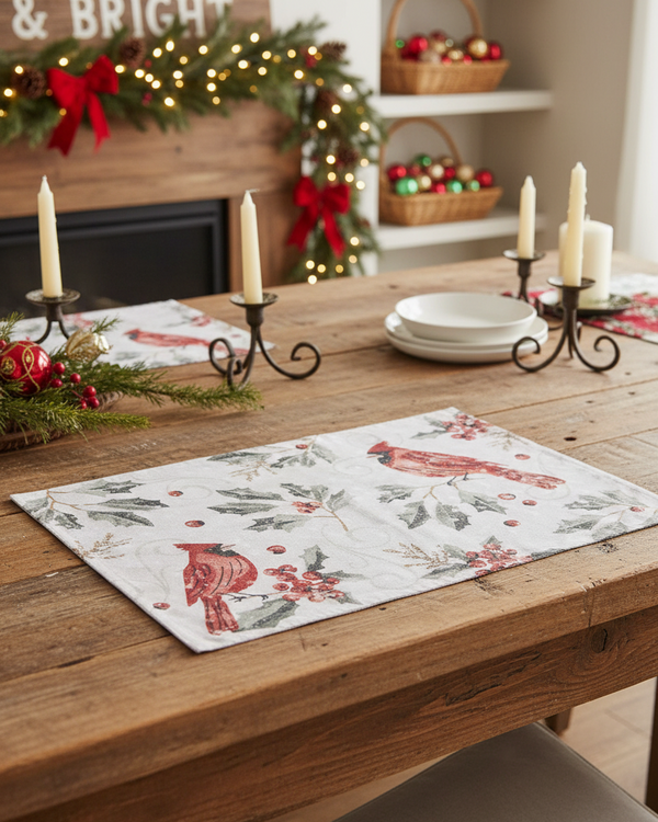 Merry Red Birds Textile Collection