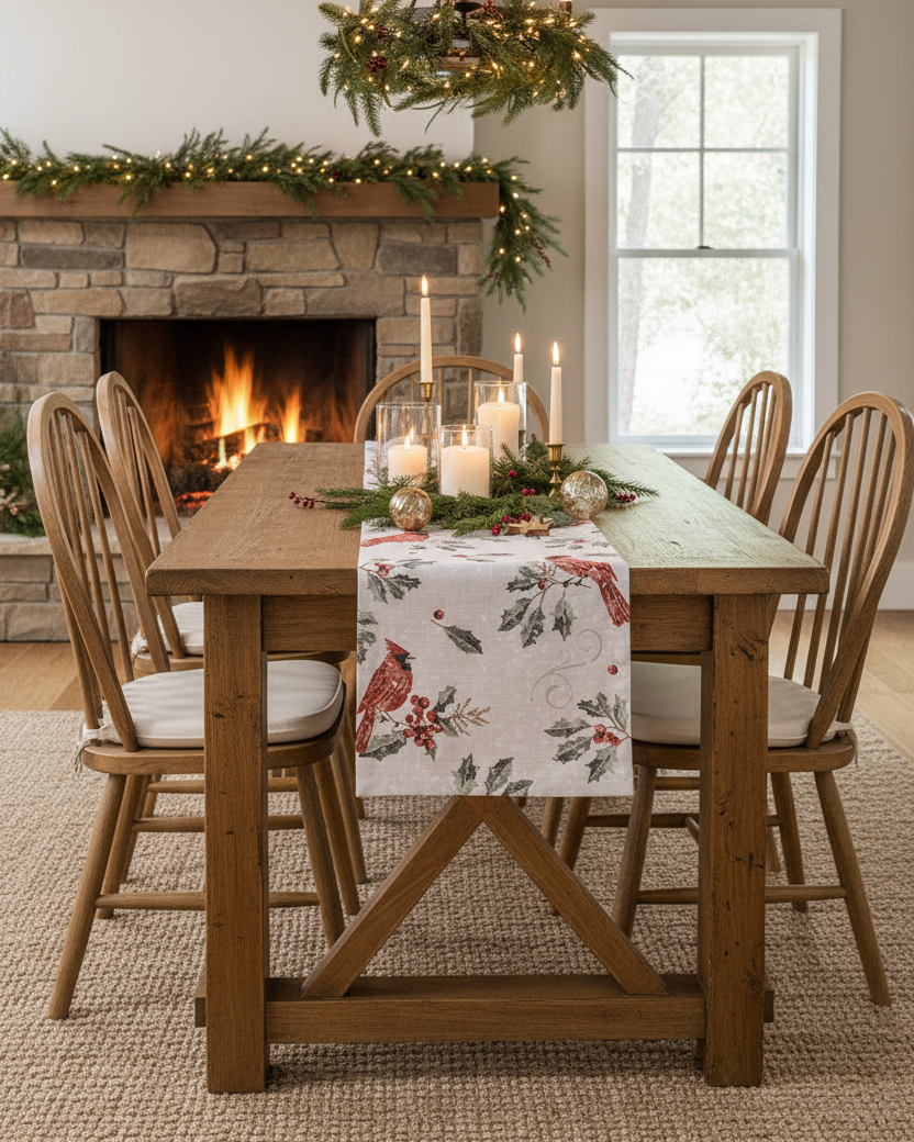 Merry Red Birds Textile Collection