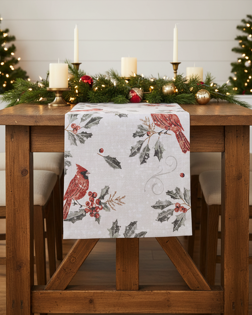 Merry Red Birds Textile Collection