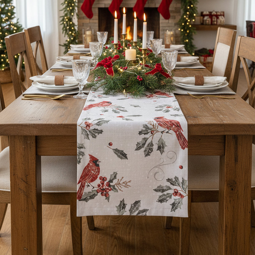 Merry Red Birds Textile Collection