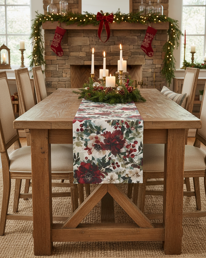 Merlot Camelias Textile Collection