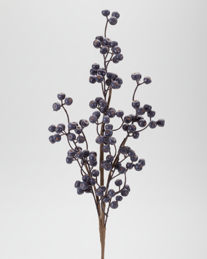 Slate Blue Berry Branch 25"H