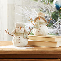 Sage Plaid Scarf Snowman