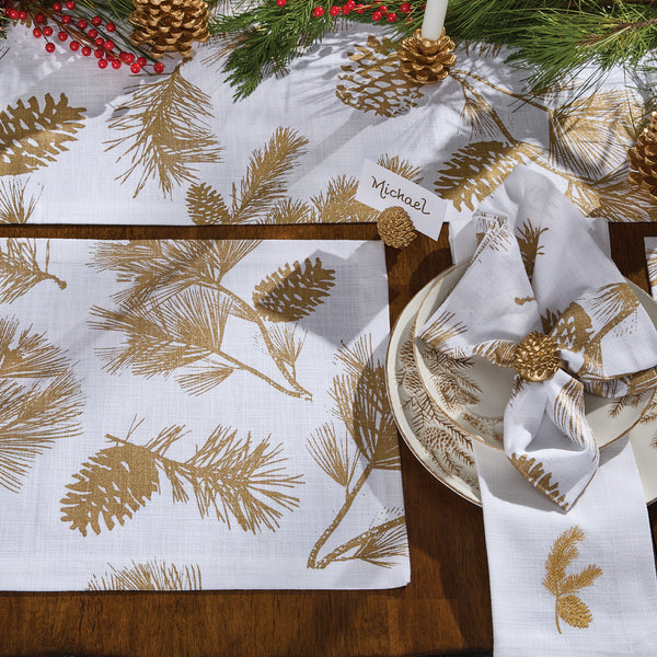 Gold Pinecone Textile Collection