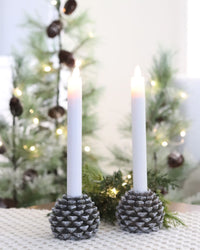 Pinecone Taper Candle Holder Small