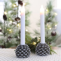 Pinecone Taper Candle Holder Small