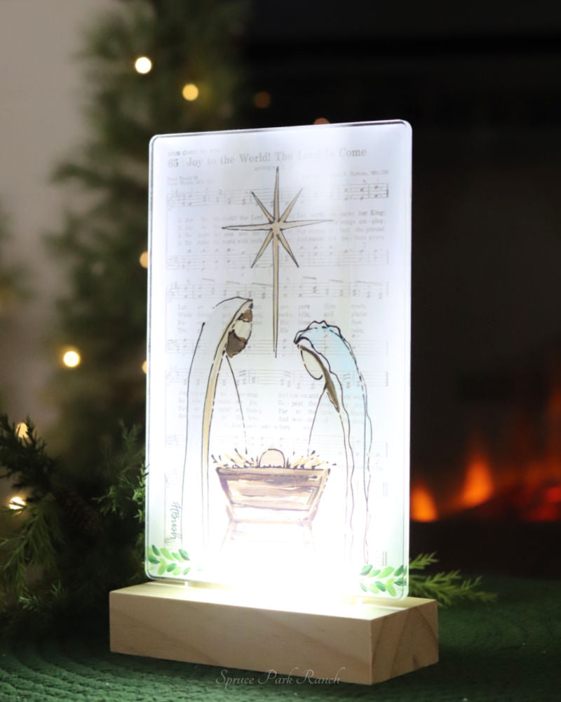 Acrylic LED Holy Family Sign