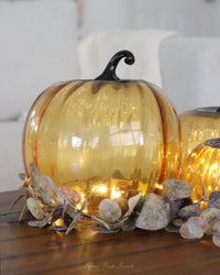 Amber Glass Pumpkin Cloche