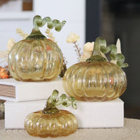Amber Glass Translucent Pumpkin