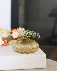 Amber Glass Translucent Pumpkin